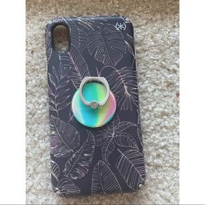 Black floral iPhone case
